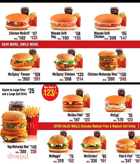 mcdonald's menu with prices.